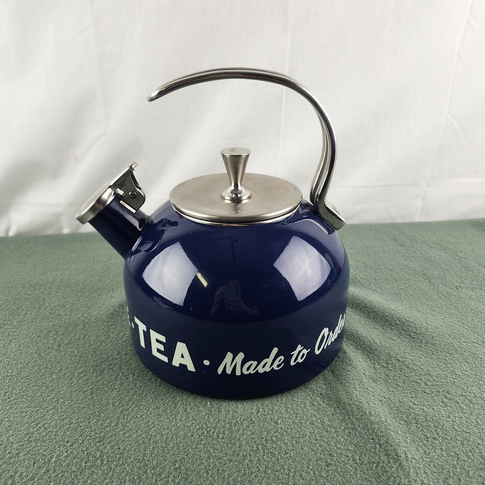 Kate Spade New York Whistling Tea Kettle All In Good Taste Blue 2.5QT